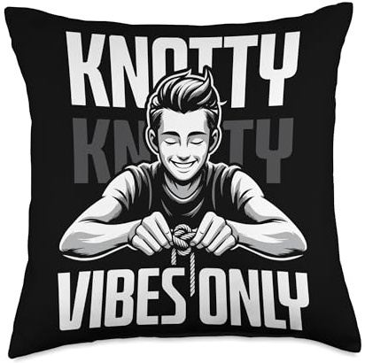 Knotting Knot Looping Twisting Knot Tying Throw Pillow