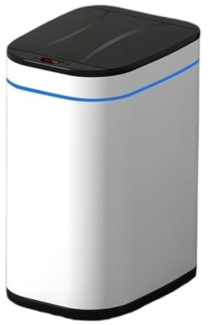 Pattumiere Pattumiera in acciaio inossidabile con coperchio a chiusura ammortizzata, moderna pattumiera automatica senza contatto con cestino interno rimovibile for soggiorno, camera da letto, bagno c