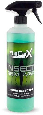 FULLCARX Insect Remover 750ml Rimuovi Insetti Auto Carrozzeria, Rimuove Macchie Zanzare Escrementi Moscerini, Pulizia Senza Sfregamento Protegge Vernice Plastica Vetro Prodotto Professionale Detailing