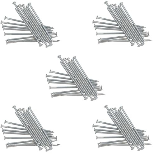 Drahtnägel mit rundem Kopf, 3 mm x 100 mm, für Beton, Ziegelholz, 80 Stück, verzinkt