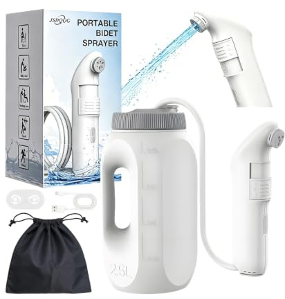Portable Bidet Electric,Travel Bidet Rechargeable,High Pressure Handheld Bidet Sprayer with 2.5L Water Tank,Peri Bottle,Muslim Shower,Outdoor Camping Toilet UK,shatafa,shattaf