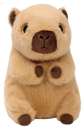 TY Beanie Boos – Lara the Capibara mit großen und glitzernden goldenen Augen, das Plüschtier mit großen glitzernden Augen – 15 cm – T37391