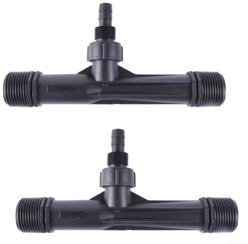 Besshepplo Pair of 2 Venturi Fertilizer Injectors for 1 inch Irrigation Systems Agricultural and Garden Use Plastic Construction for Injection of Nutrients