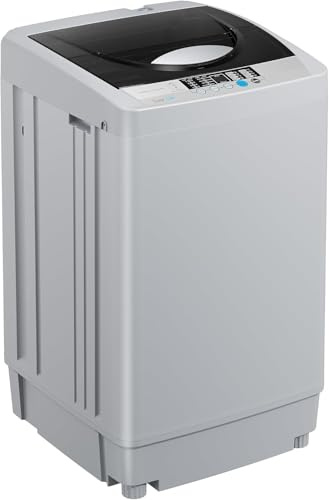 Gleedelish 1.59 Cu. Portable Washing Machine 12 lbs Capacity, Portable Washing Machine with 8 Wash Cycles, 8 Water Levels, Drain Pump, LED Display, Washing Machine for Apartment, Bedroom