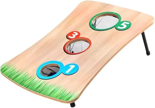 Unibos | Bean Bag Toss Game – Wooden Cornhole Board with 6 Bean Bags – Indoor & Outdoor Garden Throwing Game for Kids & Family – Classic Corn Hole Set with Target Holes (Bean Bag)