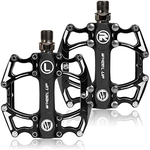 Wakects Aluminiumlegeringscykelpedal, Lättviktiga och Hållbara Cykeltillbehör för Mountainbike, Kompakt Design med Halkfri Yta