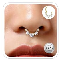 G23 Titanio Piercing Septum Nariz Dorado Daith Rook Helix Oreja Aro 16G 8MM