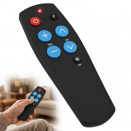 Telecomando Universale Senior, Telecomando TV di Sostituzione a Pulsanti Grandi, Facile da Usare e Configurare TV Infrarossi per Anziani Demenza