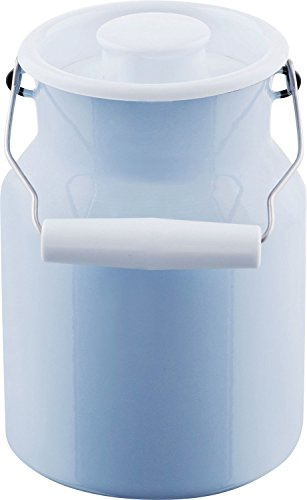 Riess, 506-006, Milchkanne mit Deckel 1.5L, Pastell-Blau, Blau, Vol. (rec.): 1,5 Liter, Made in Österreich, LBH: 15,0x13,1x18,5cm, 0,649kg, Deckel, Kratzfest, Gasherd geeignet, Elektroherd geeignet