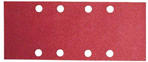 Bosch 10 Fogli Abrasivi 93x230 mm per Levigatrice Orbitale, 8 Fori, Qualità Chiara, Grana 80