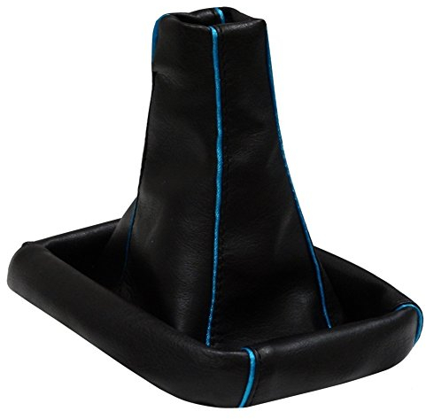 AERZETIX -40DG0055A Soufflet de Levier Vitesse en Simili Cuir Bordure Bleue