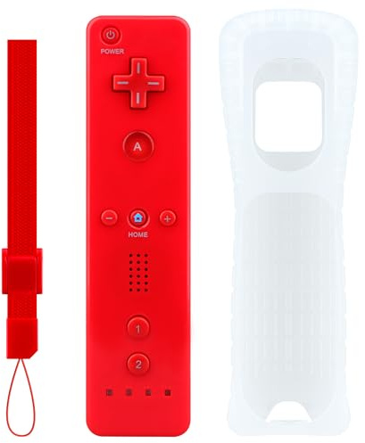 OSTENT Capteur de mouvement Bluetooth Télécommande sans fil pour Nintendo Wii/Wii U Console Jeu Couleur Rouge
