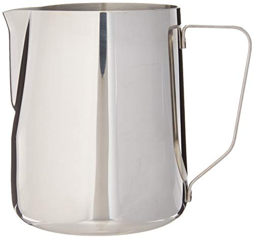 Rhino Classic - Brocca per latte in acciaio inox, 950 ml, da utilizzare con la macchina da caffè o montalatte per latte o latte piatto bianco