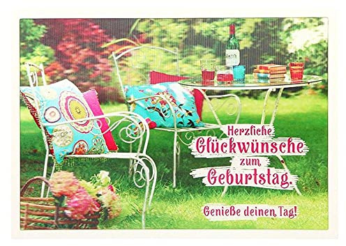 Depesche 4755-005 Glückwunsch-Karte zum Geburtstag mit 3D Motiv, Geburtstagskarte, ca. 12,5 x 17,5 cm groß, inkl. passendem Umschlag, ohne Innentext