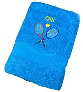 Tennis Handtuch bestickt mit Motiv und Name