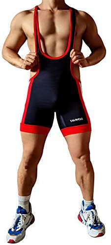 Gymskop Herren Wrestling Singuletts Athletic Supporters Slim Fit Sport Bodysuit Einteilige ärmellose Active Wrestling Trikot Gewichtheben Jumpsuits Schwarz M