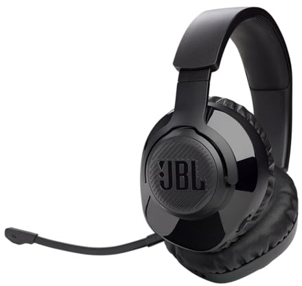 JBL Quantum 350 Wireless – Casque de jeu sans fil avec micro perche amovible, autonomie de 22 heures, charge rapide et Power & Play, optimisé pour PC, compatible avec plusieurs plateformes (noir)