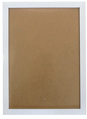 Pracht Creatives Hobby 6036-30111 Bilder-Rahmen weiß, ca. 25 x 35 cm groß, schlichter Rahmen mit Plexiglas und Haken zur Befestigung an der Wand