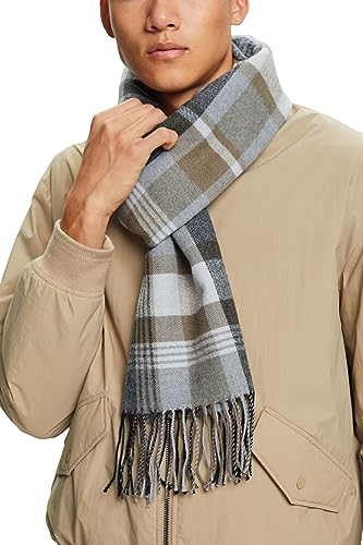 ESPRIT Karierter Schal, Baumwollmix