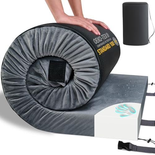 HomeMate 3 Inch Memory Foam Camping Mattress Pad: Portable Car Sleeping Pad