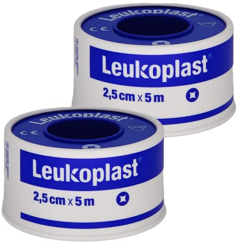 Leukoplast 2,5 cm x 5 m I wasserfest I 2er Sparset I plus PharmaPerle giveaway