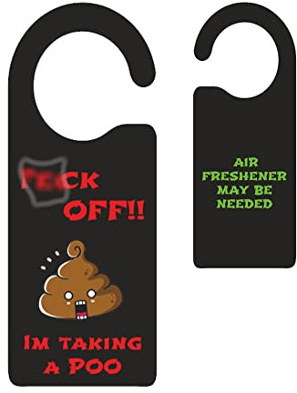 Generic Funny Rude 'Do Not Disturb' Novelty Toilet Sign - Humorous Bathroom Decor with Emoticon Poo Illustration - Joke Gag Gift