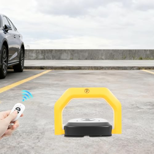 Automatische Parkplatzsperre Parksperre Parkplatzsperre mit Fernbedienung 180° Antikollision Parkplatzsperren Car Park Barrier Waterproof mit 2 Fernbedienung