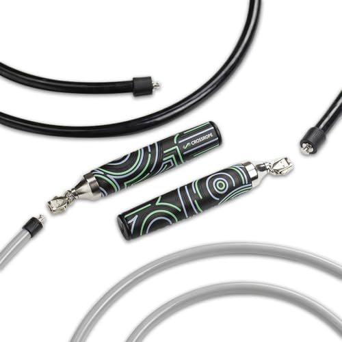 Crossrope Get Strong Set - Weighted Jump Ropes for Strength Training - Improve Power and Endurance in a Fun Jump Rope Workout - Extra Large