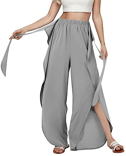 NNGOTD Damen Yoga Hose weit Jogger Pants Damen edel Cargohose Damen high Waist Camouflage Hosen Damen weiß Chino Hosen Damen Jeans Stretch mit löchern Ripped Leggings Damen Sport