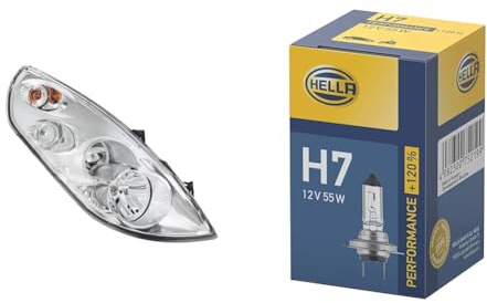 Halogen/FF-Hauptscheinwerfer - für u.a. Renault Master III Chassis (EV, HV, UV) - ECE - für Linksverkehr - rechts & Halogen-Glühlampe - H7 - Performance + 120%