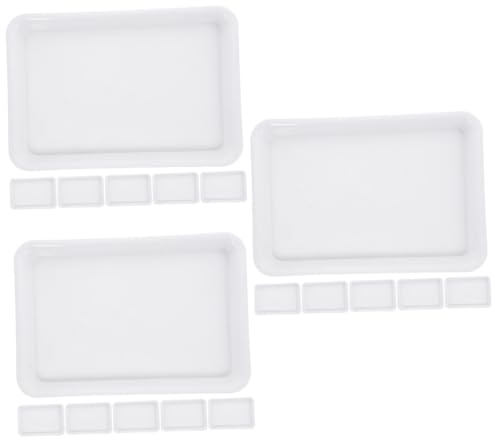 POPETPOP 18pcs Plant Saucer Tray Rectangular Flowerpot Holder for Use Drip Tray for Potted Plants for Gardening Projects and Home Decoration