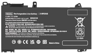 RE03XL RF03XL Battery for HP ProBook 430 440 450 445 455 445R 455R G6 ProBook 430 440 445 450 455 G7 REO3XL L32656-005 L32407-AC1 L3240 7-2B1 L32407-2C1 HSTNN-OB1C HSTNN-0B1C HSTNN-DB9A 11.55V 45WH