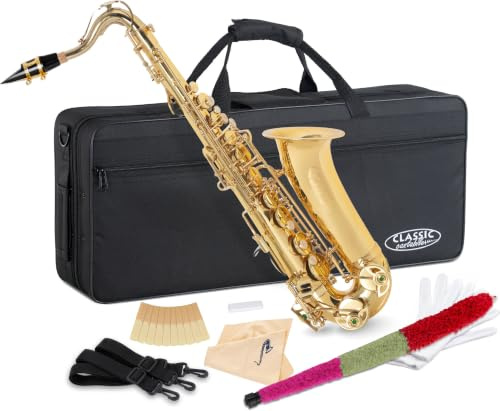 Classic Cantabile Youngstar AS-420 Altsaxophon Set - Inkl. Altsaxophon Blätter der Stärke 2,5 - Kindgerechte Mechanik mit enger liegenden Klappen - Voller, warmer Klang und eine schnelle Ansprache