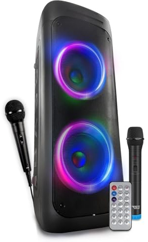 Altavoz independiente DJ de 1000 W luminoso reproductor de CD, batería, Bluetooth USB, Sono, Radio, PartyBox, Fiesta, Cumpleaños