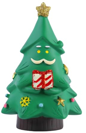 ISAKEN Liten julgran, mini konstgjord julträd prydd, bord julgran bordsdekoration för julfest kontor juldekorationer