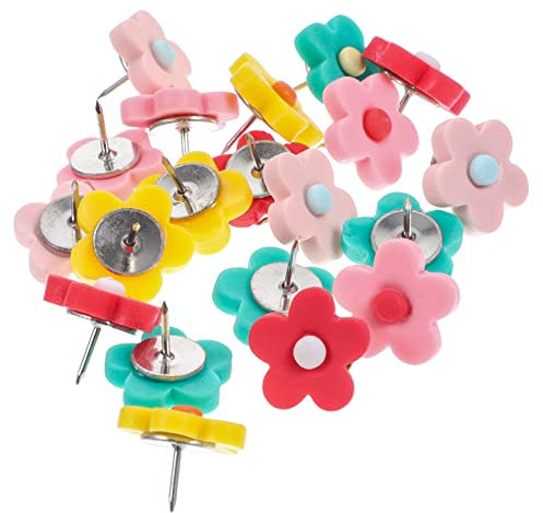 HAPINARY 20 Stück Dekorative Blumen Reißnägel Kleine Multifunktionale Push-pins Für Karten Und Message Boards