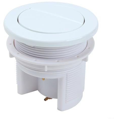 HEIBTENY Cassetta di risciacquo per WC, con bottone a pressione, per WC con doppio risciacquo, 84 x 98 mm, per la casa, il bagno, gli hotel (bianco)