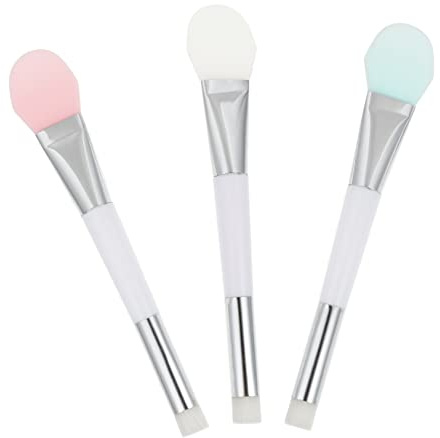 Vaguelly 3pezzi Pennello Per Maschera in Silicone Portatile Applicatore Doppia Strumenti Per