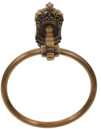 NUOBESTY Bathroom Towel Ring Vintage Style Towel Hanger Aluminum Round Wall Mount Decorative