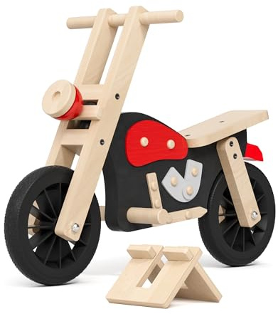 Yrthe Voitom Laufrad Holz 4-in-1 ab 2 Jahre Ultraleichtes Kinder-Laufrad Ergonomischer Sitz rutschfeste Fußstütze Für Jungen und Mädchen