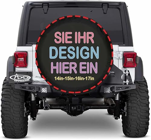 Personalisierte Reifenschutzhülle Personalisiert Foto-Reifenabdeckung mit Text/Logo Wasserdicht Staubdicht Universelle Radabdeckung Fotogeschenk 16 inch