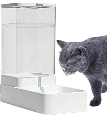 Comedero automático para gatos – Alimentador automático de alimentos y dispensador de agua para mascotas pequeñas y medianas | Alimentador de agua para gatos de 3.8 L | Para perros pequeños, gatos