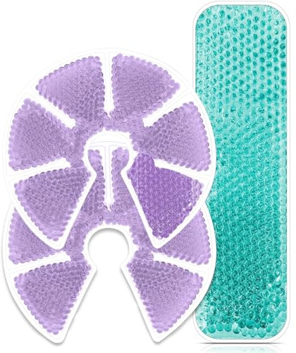 CompresasFrías Postparto 3 Pcs - Bolsa Frio Calor para Pecho Durante Lactancia, Compresas Reutilizables Bolsa Gel Frio para Recuperación Posparto, Embarazo, Lactancia, Lesiones