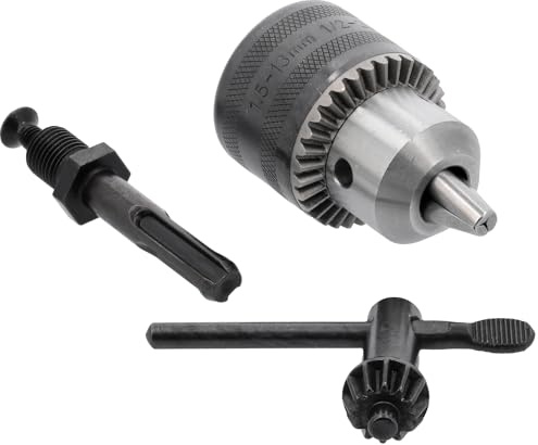 YATO Portabrocas SDS-Plus adaptador y llave 1,5-13 mm 1/2 20UNF llave portabrocas | Acero al carbono Cr40 para máscara de perforación de impacto y taladro eléctrico
