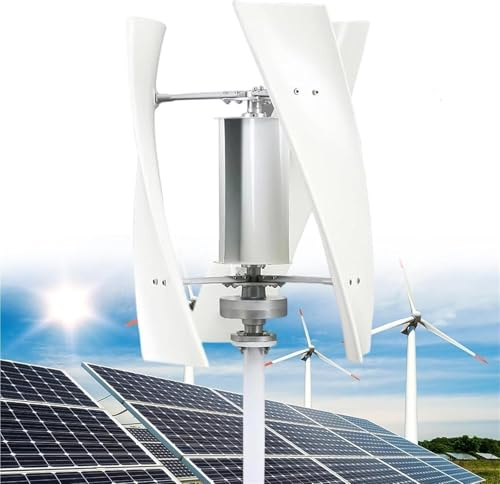 Turbina Eólica Vertical Kit Completo,Generador Viento Jardín Instalacion Eolica Domestica Aerogenerador Eolico Trifásico AC Turbina Eólica de Viento Vertical con Controlador(16000W,48V)
