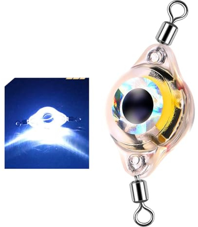 TQUXNGA Leurres de pêche à LED sous l'eau clignotante clignotante flétan cuillères allumées leurre pêche à la traîne en eau salée Leurre de compétition Qualité Fish Eye Light