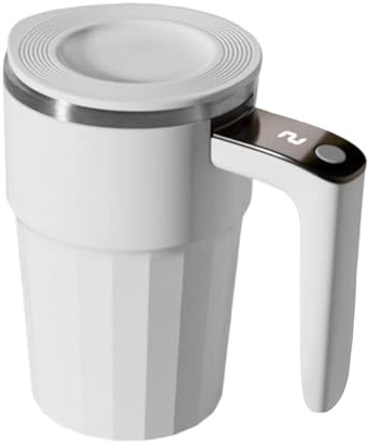 Genérico Bicchiere con agitazione automatica, elettrica ricaricabile tramite USB da 380 ml con display di temperatura - da caffè con agitazione automatica | per clima freddo picnic