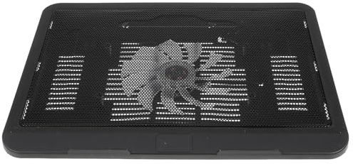 Support de Refroidissement pour Ordinateur Portable, USB, Noir | Plateau en Maille Métal, Base Antidérapante, Ventilation Silencieuse, Câble 0, 5m, Bureau