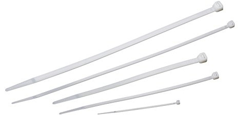 Meister Kabelbinder-Sortiment 250-teilig - weiß - Verschiedene Größen - 100 / 200 / 300 mm - Stabiles Nylon - Formbeständig / Kabelbinder-Set für Bündelgut / Kabelverbinder / 7452470 | Verschiedene Größen – 100 / 200 / 300 mm – Formbeständig – Kabelbinder-Set für Bündelgut – Kabelverbinder