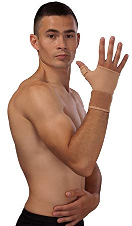 LOREY Daumenbandage, Daumenstütze, Handbandage WR37005 aus dichtem Strickgewebe BEIGE S